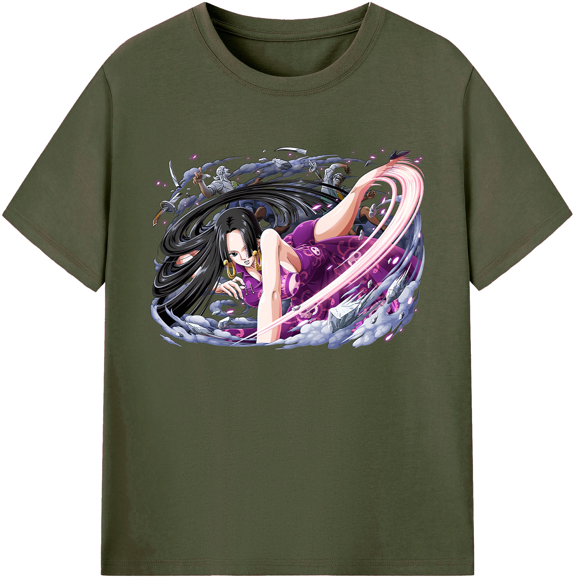 ワンピース ボア・ハンコック ONE PIECE Boa·Hancock 綿100％ メンズ半袖Tシャツ｜肌触りやわらか＆通気性